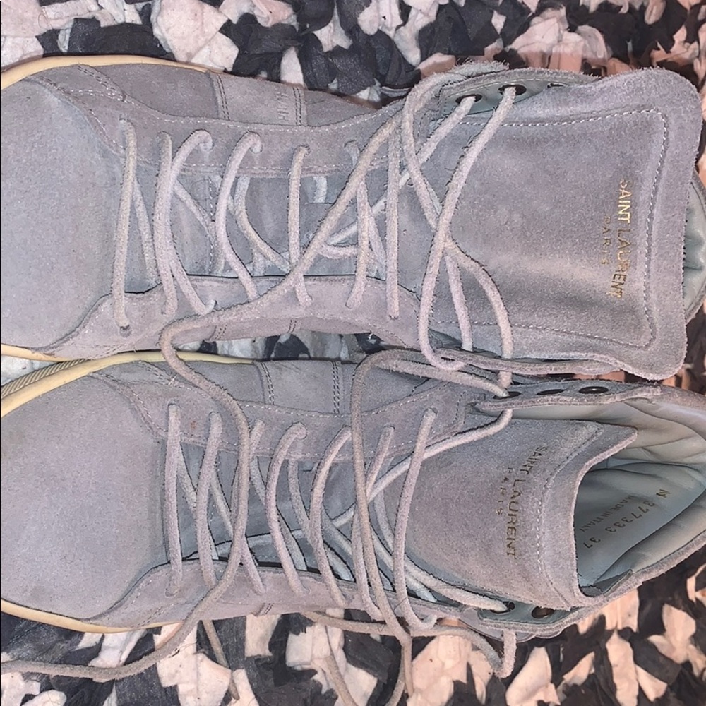 Women saint laurent fringe sneakers
